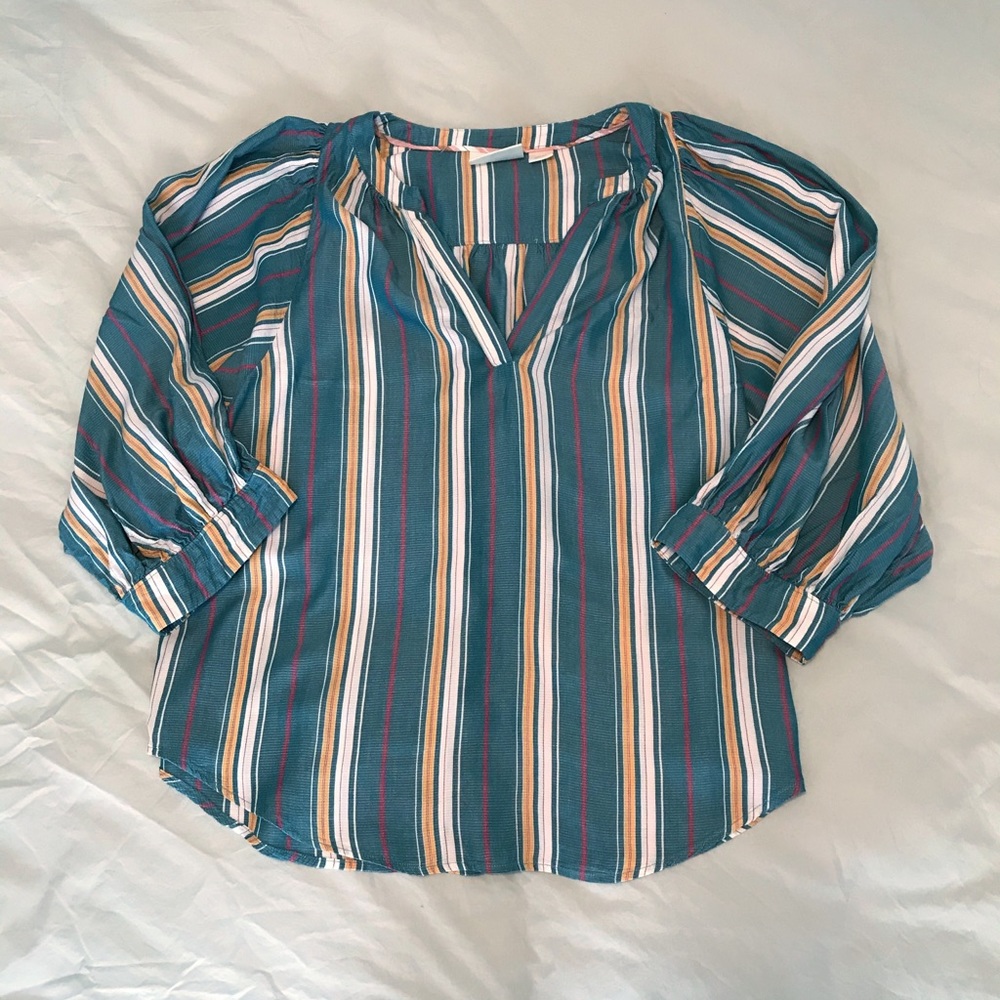 Maeve by Anthropologie Striped Shirt Large